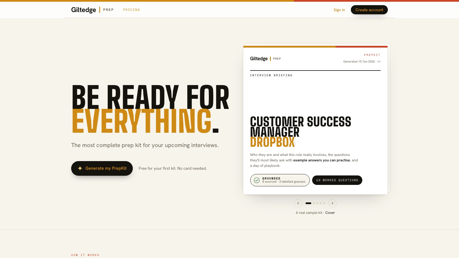 Giltedge Prep preview